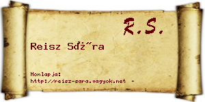 Reisz Sára névjegykártya